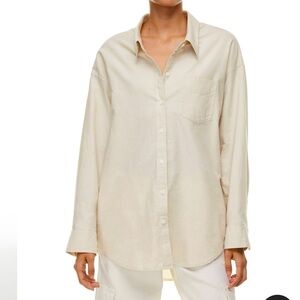 **ARITZIA** NWT!! Relaxed Oxford button up shirt size **XS**